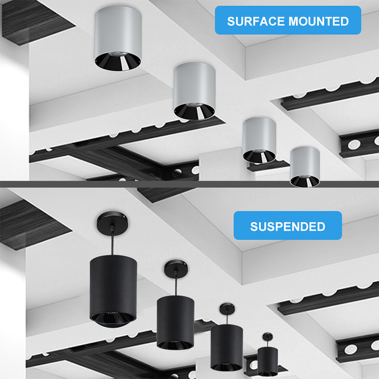 Surface mounted led light fixtures