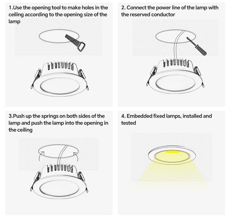 installation downlights