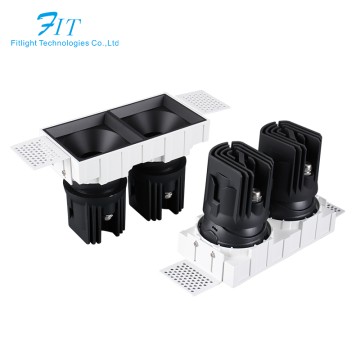 Twin-Head Frameless LED Spotlight IP65-HGS21 Square Trimless 2 Head