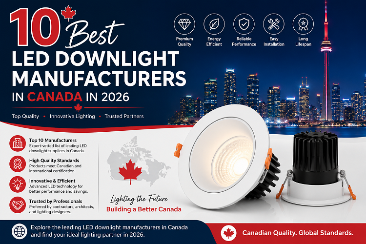 Les 10 meilleurs fabricants de luminaires encastrés à DEL au Canada en 2026