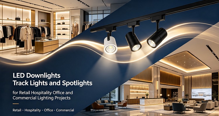 LED Downlights Track Lights and Spotlights for Retail Hospitality Office and Commercial Lighting Projects