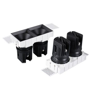 Twin-Head Frameless LED Spotlight IP65-HGS21 Square Trimless 2 Head