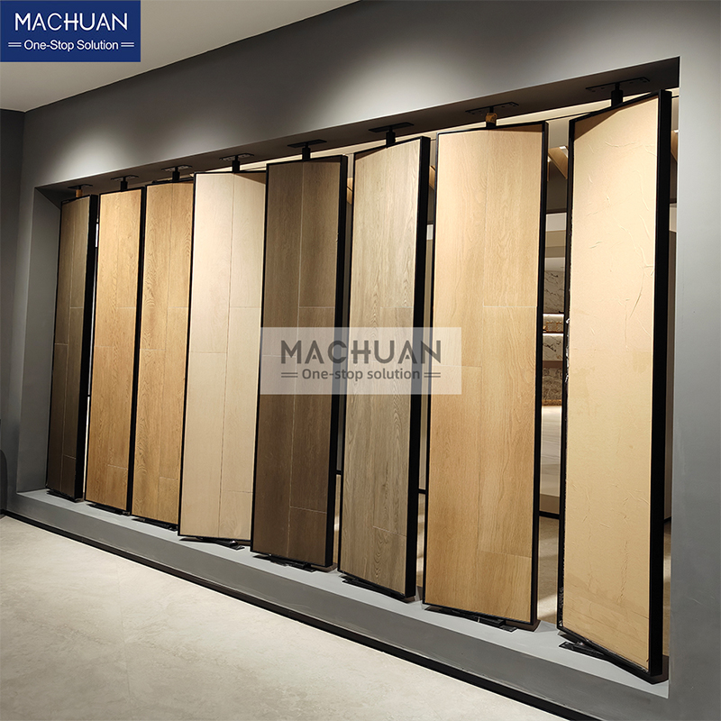 360 Double Side Rotation Flooring Display Rack
