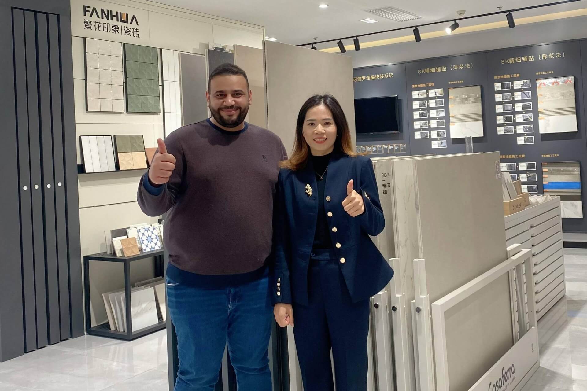 why Palestinian client choose us to build a new showroom after compare?