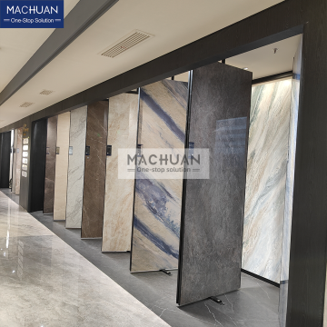 360° Double-Sided Rotating Slab Flooring Display Rack