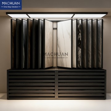 MC-M50 Sliding Tile Display Stand with LED Lighting & Multi-Layer Drawers for Exhibition