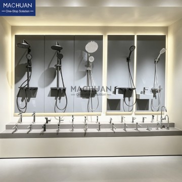 Wall-mounted Sanitary Ware Display Rack with LED Light