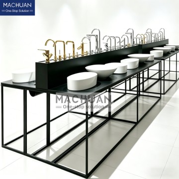Bathroom Faucet and Sink Display Stand with Metal Frame