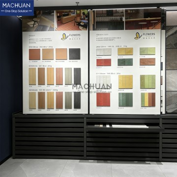 Sliding Tile Display Stand with LED Lighting & Multi-Layer Drawers
