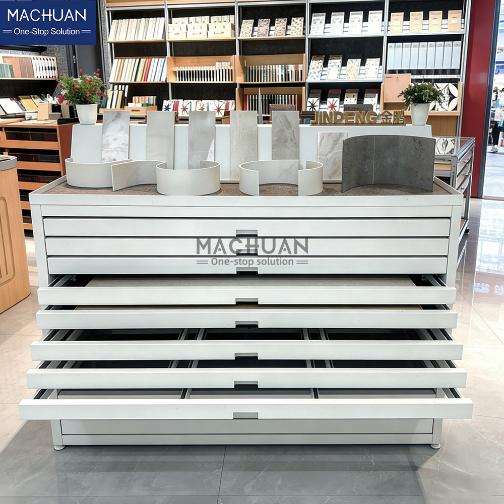 Pull-Out Tile Display Rack