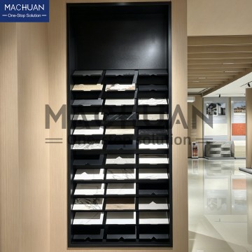 Built in Slant Small Tile Sample Display Shelf