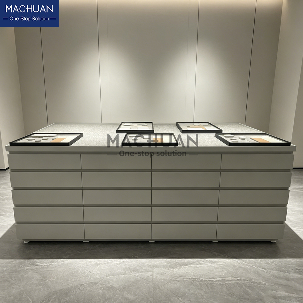 Multi-Tier Tile Sample Cabinet