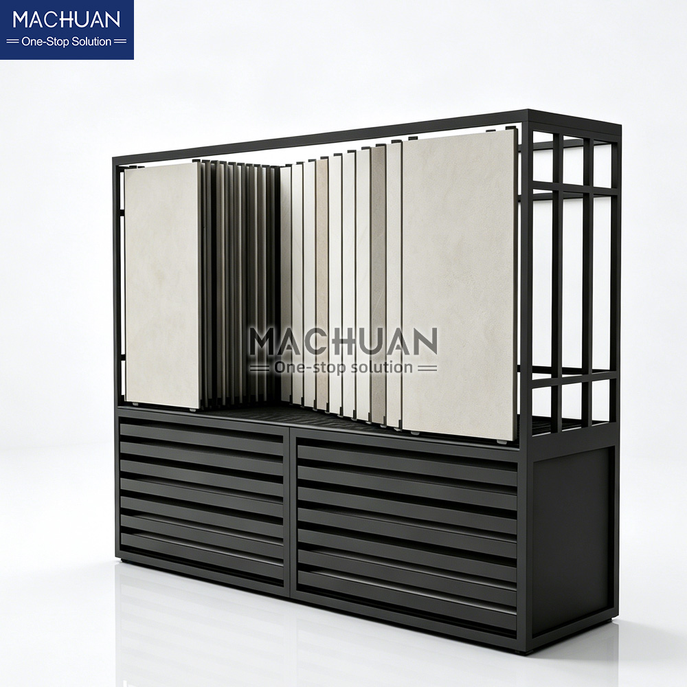 Tile Display Stand with Drawers