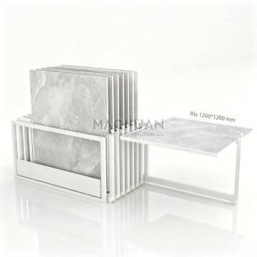 Stand Display Ubin Putar 180° yang Dapat Ditarik Keluar, Cocok untuk Ubin Ukuran 1200×1200mm...