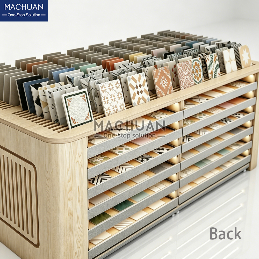 Tile Sample Display Rack with LED 