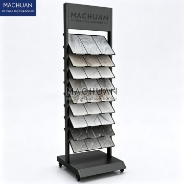 Freestanding Mobile Slanted Tile Display Stand with Top Logo ...
