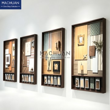 Panel Kayu Gantung Dinding Bergaya Modern untuk Pajangan Material yang Dipasang di Dinding
