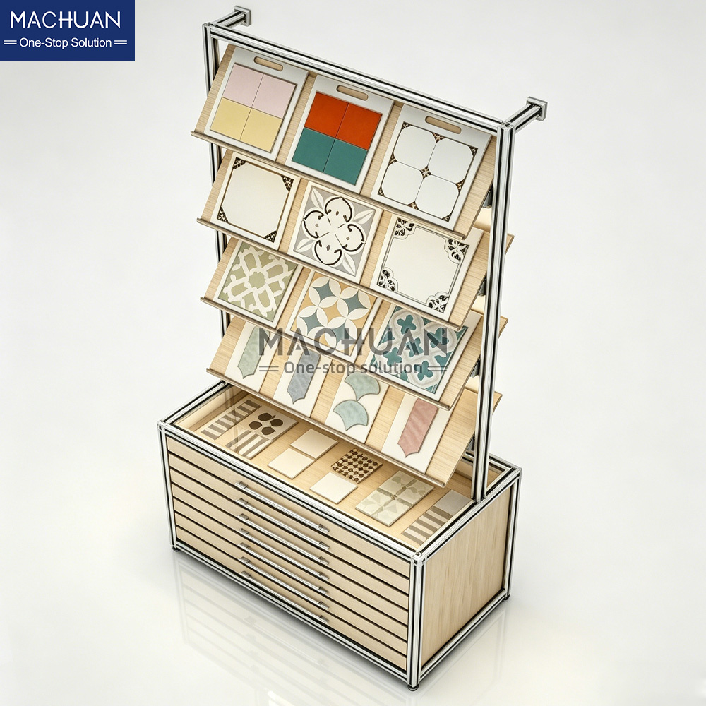 floor tile display rack