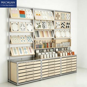 MC-Z05 Wall-Mounted Modular Tile Sample Display Cabinet