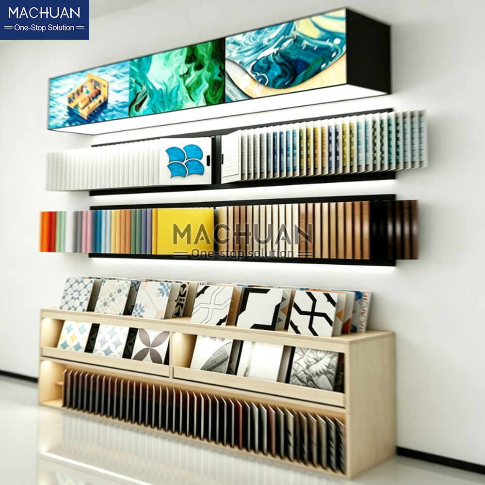 wood tile stand