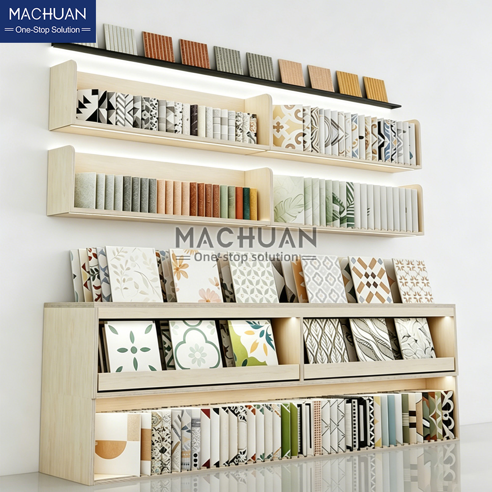 wood tile stand