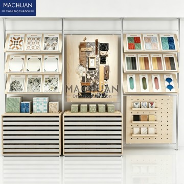 Combined Lighted Tile Sample Display Stand with Acrylic Light...