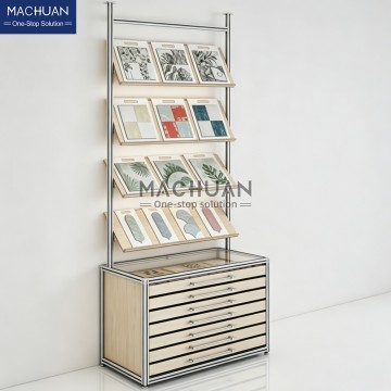 Glass Top Small Tile Sample Display Stand with Multi Tier Sla...