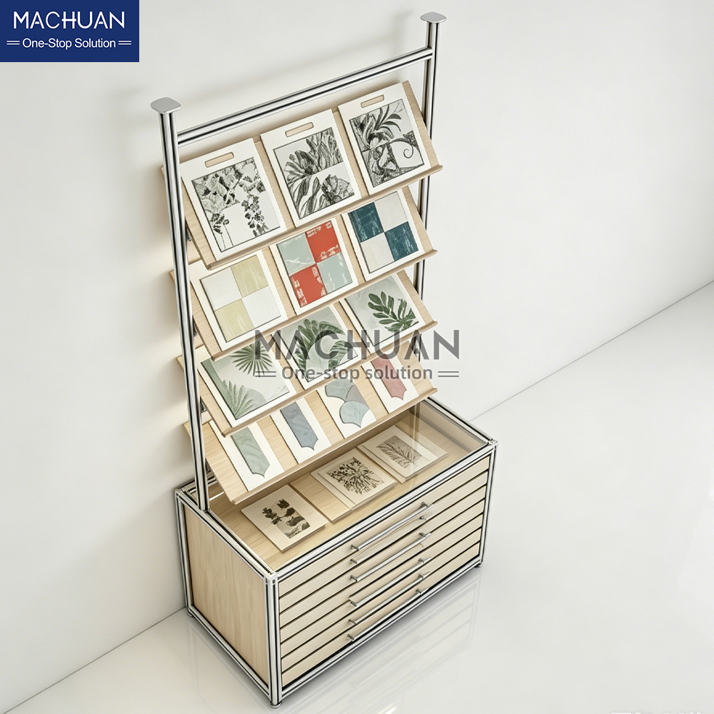 wood stand display