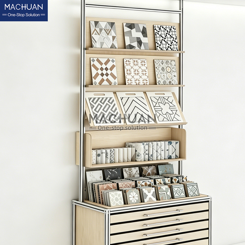 wooden tile stand