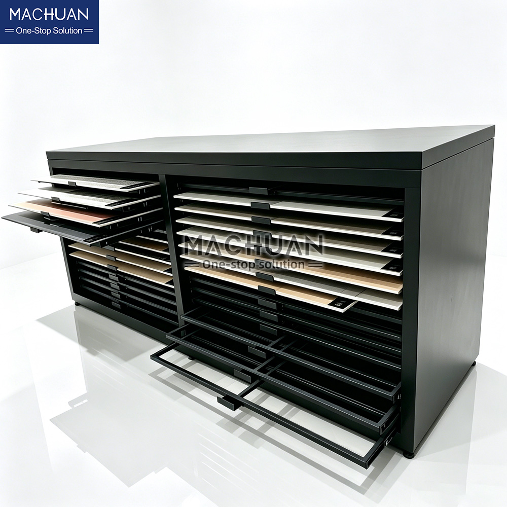 Pull-Out Tile Display Rack
