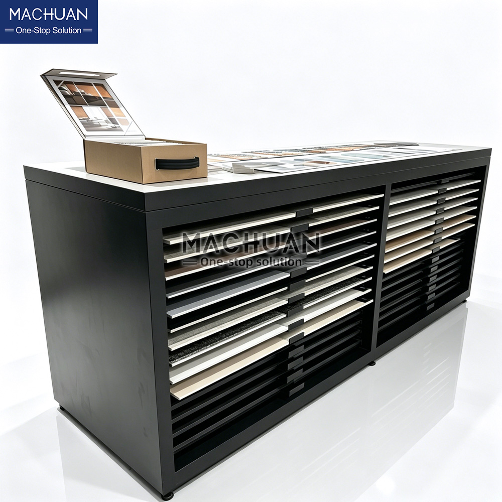 Pull-Out Tile Display Rack