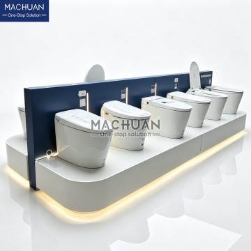 Multi Position Smart Toilet Display Counter With Built In Light Freestanding