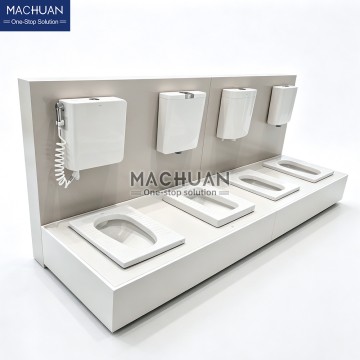 Integrated Squat Toilet & Flush Tank Display Stand  with Four Position