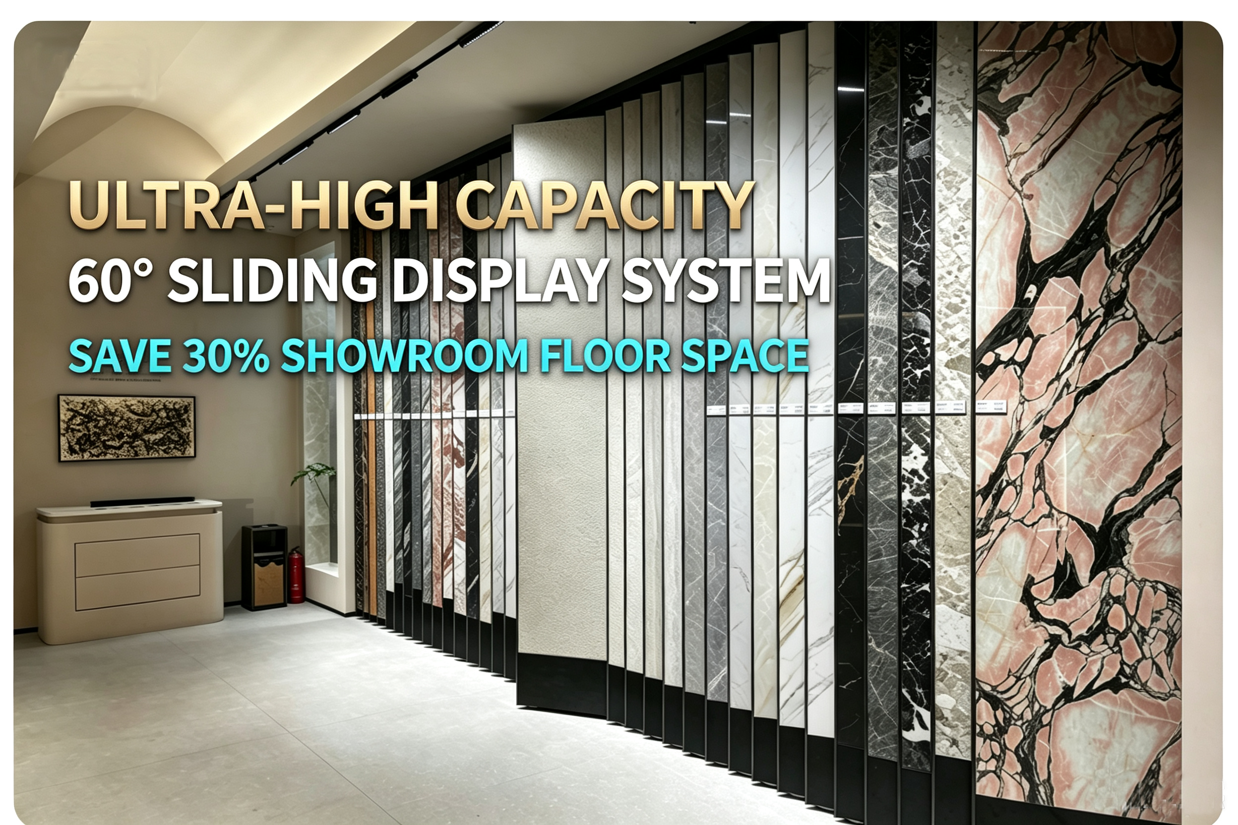 Why Our 60° Sliding Tile Display Rack is Becoming a Top Choice for Showroom Owners