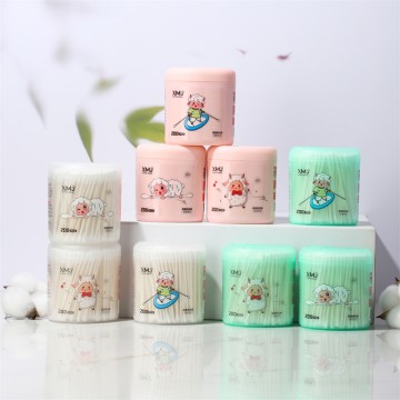 Spiral head + round head paper stick cotton swab for babies
