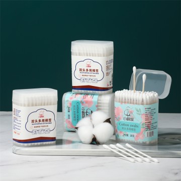 Pointed + round paper stick colored cotton swab