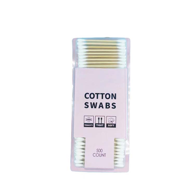Double  Round head and sharp head sprial and pointed Cleaning Cotton Swab Buds Eyeshadow Tip Applicators Wood Sticks Makeup Personalized packaging customization blister packaging