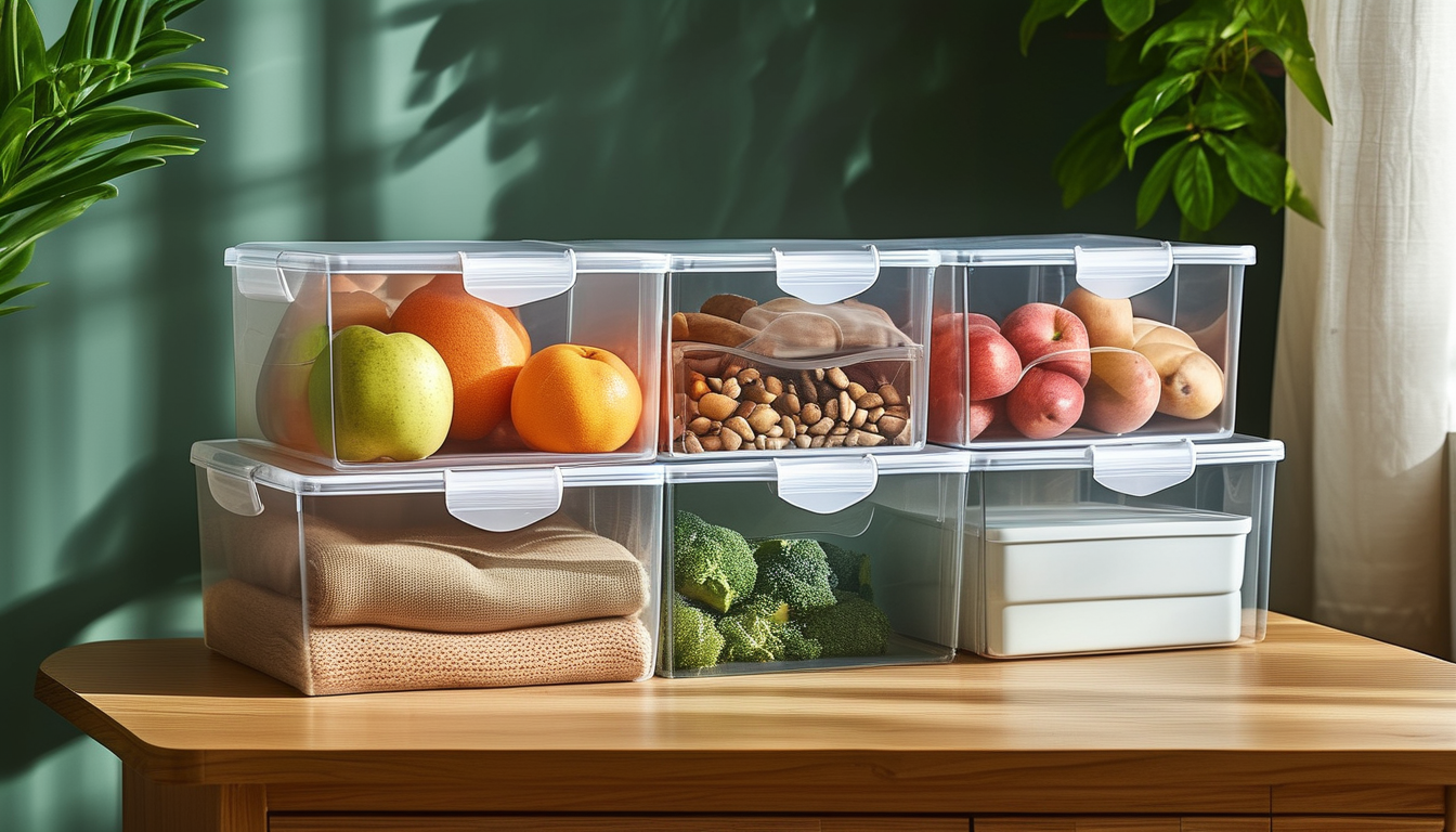 Locking Plastic Storage Box For Household Goods Storing
