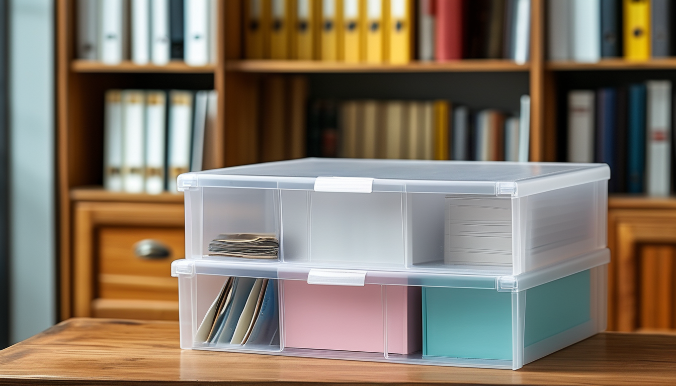 Plastic Storage Box With Lock For Document Preservation