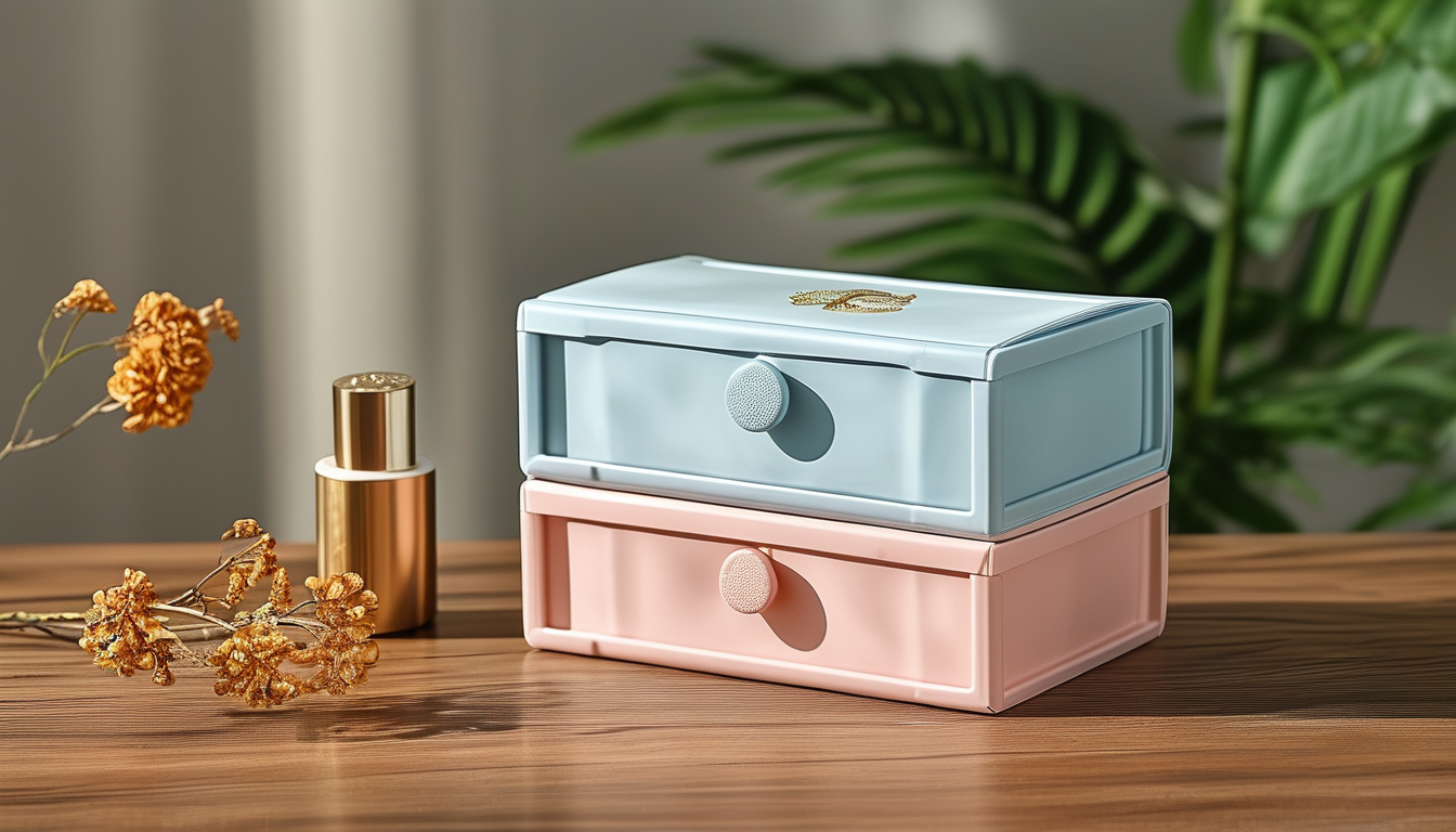 Collapsible Plastic Storage Box For Cosmetic Arrangement
