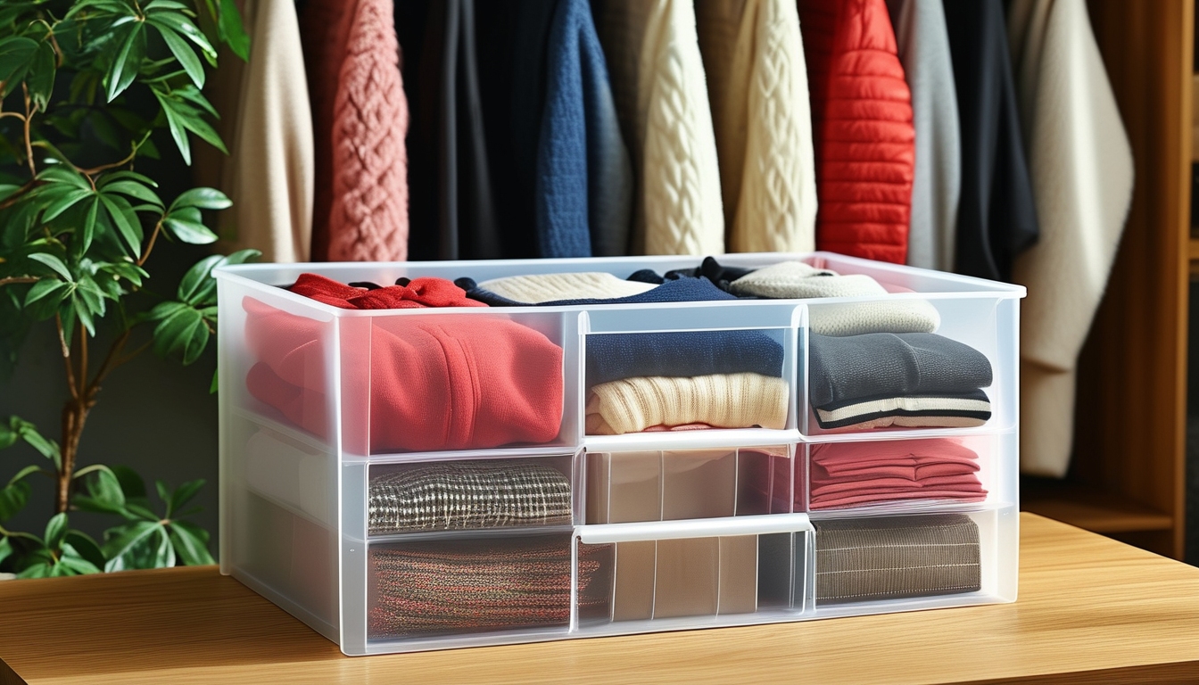 File Folder Plastic Storage Box For Seasonal Clothing Keeping
