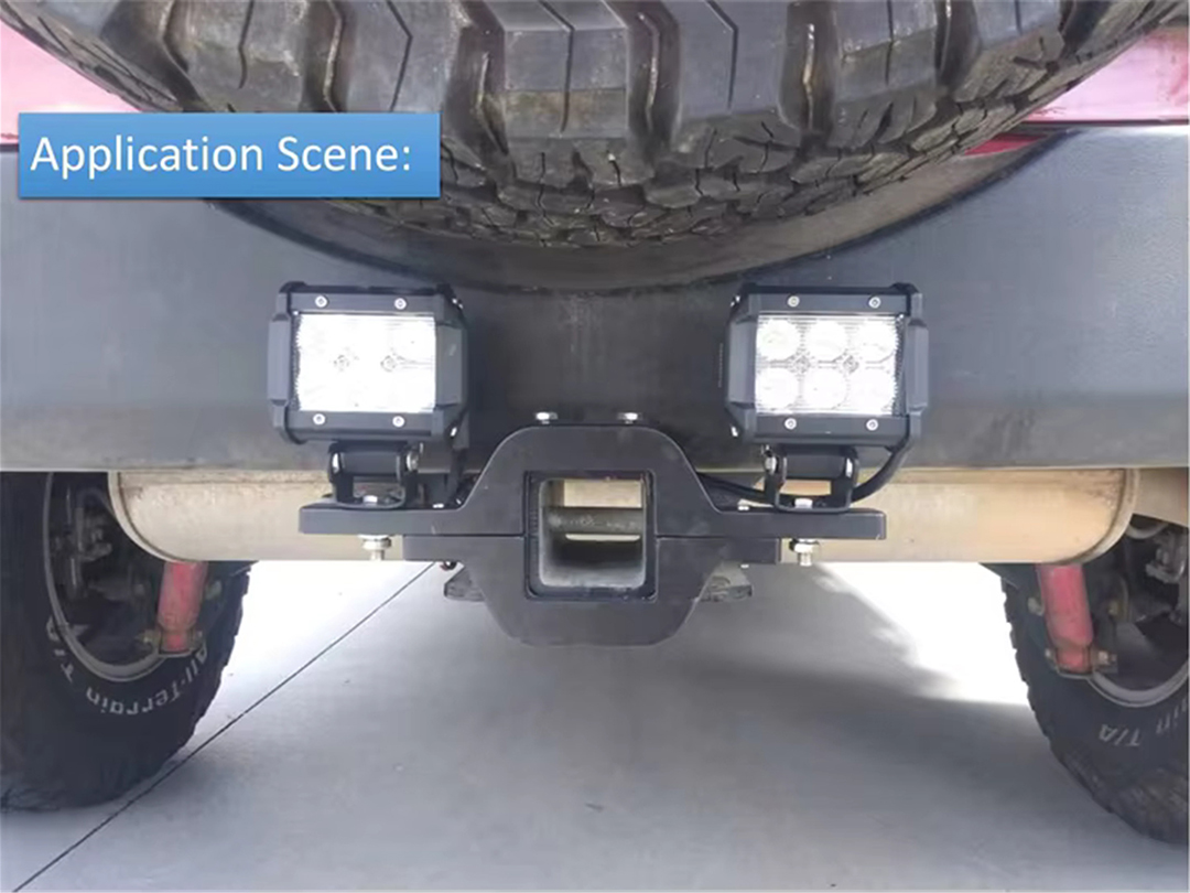 Support de montage pour attelage de remorque pour feux de recul à double LED, projecteurs, mini barres LED de 6 ou 7 pouces, phares tout-terrain, ce qui est d'une grande aide pour améliorer la visibilité (