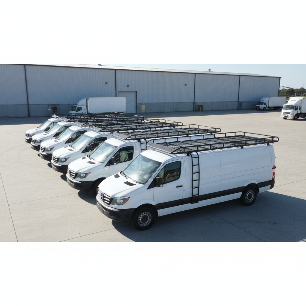 Flat Roof Rack For Commercial Tradesman Fleet Vehicles