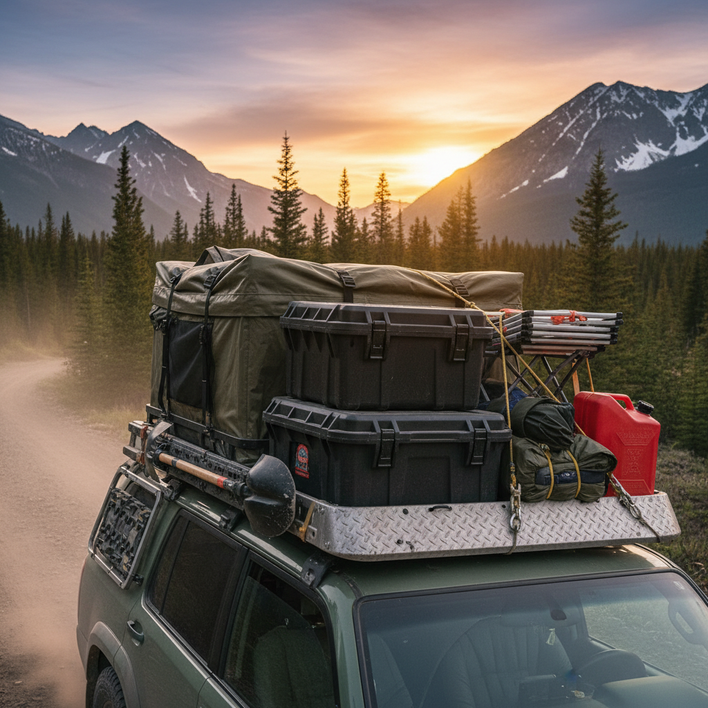 Aluminum Roof Rack Cargo For Outdoor Camping Gear Transport
