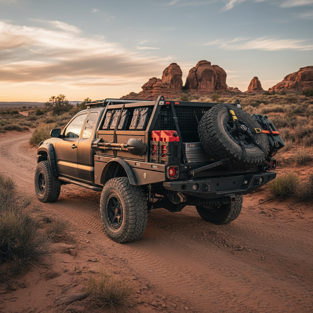 Pickup Truck Tray For Off-Road Motorsport And Off-Highway Driving