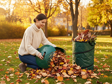 How do you collect your backyard fallen leaves?