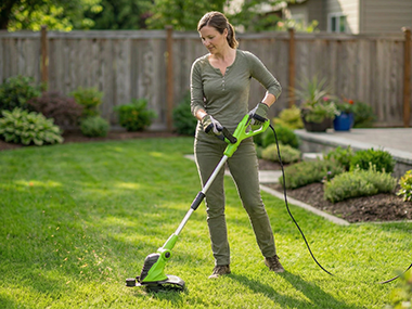 The 550W Electric Grass Trimmer: Edging So Easy, It's Almost Magic