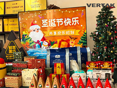 Gift exchange in company Vertak at Christmas