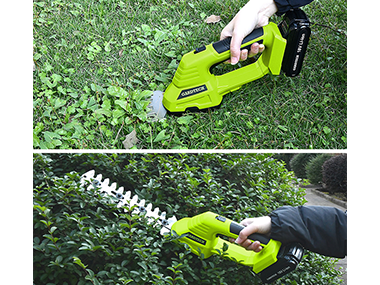 Meistern Sie die Gartenpflege mit der 18-V-Akku-Grasschere und Heckenschere.