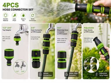 How to Choose a 4pcs Hose Connector Set for 3/4-Inch Hoses